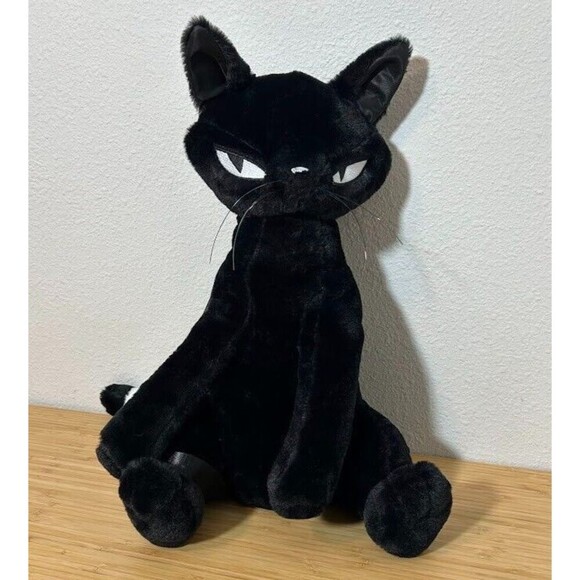 Emily the Strange Sneaky Neechee Plush Black Cat Backpack Large Purse - Picture 1 of 5